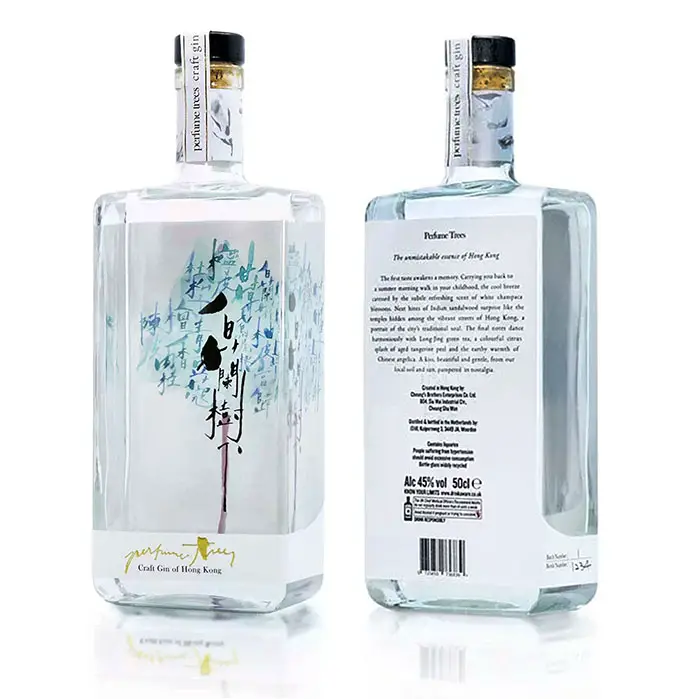 Perfume Trees Gin bottle front back