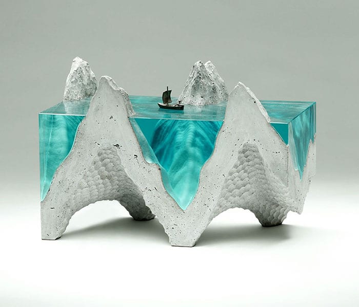 glass and concrete art