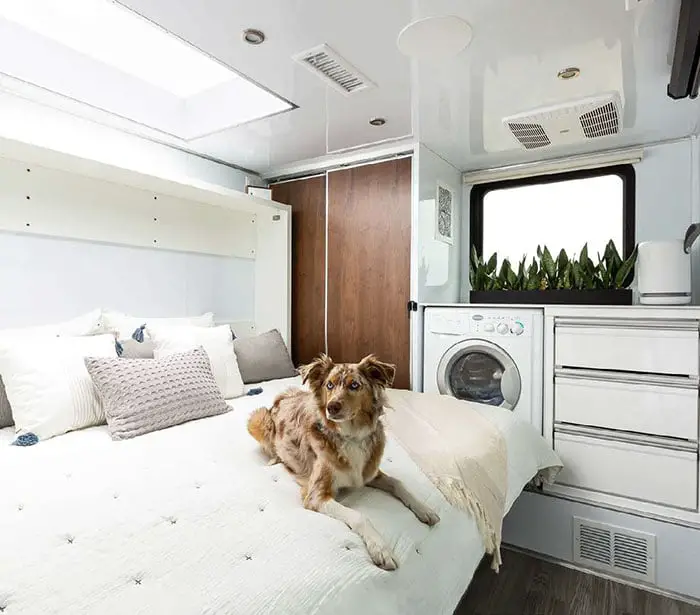 bedroom in trailer