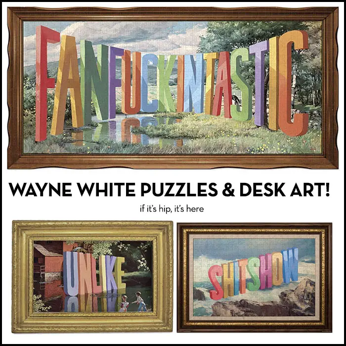 wayne white puzzles and desk art