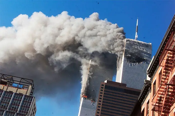 twin tower explosions