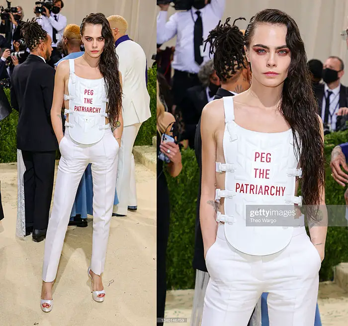 Cara Delvigne met gala