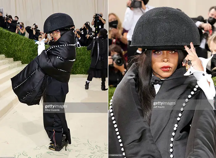 Erykah Badu met gala