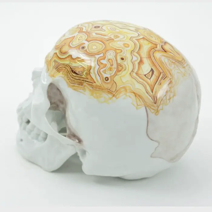 14k painted skull