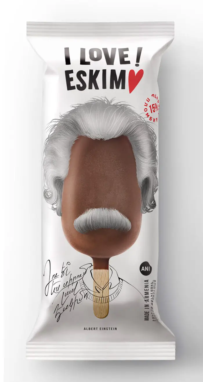 albert einstein ice cream bar packaging IIHIH