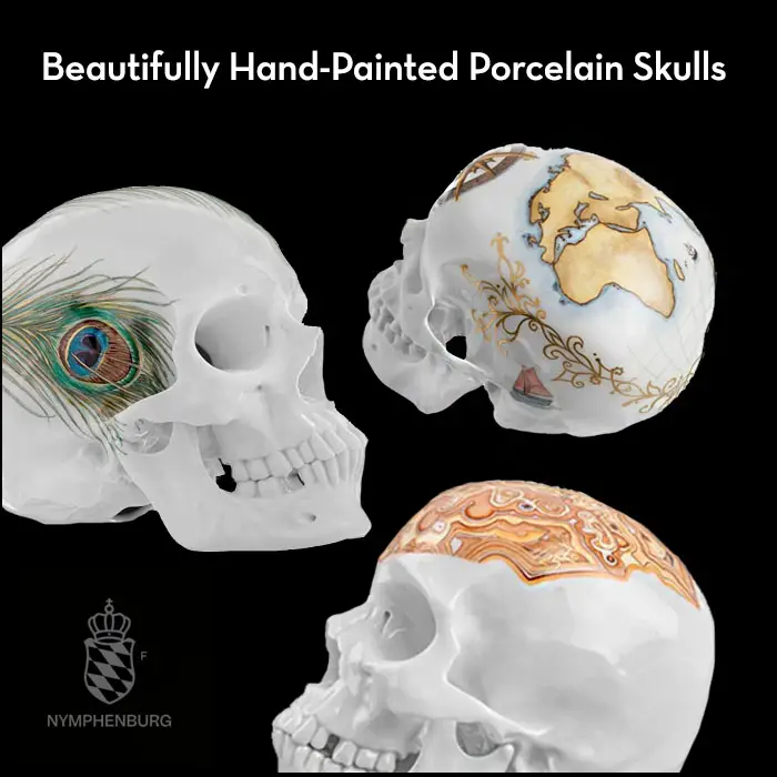 Read more about the article Hand-painted Porcelain Skulls from Nymphenburg