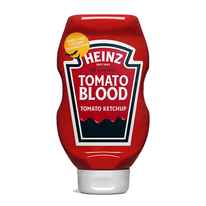 heinz tomato blood ketchup bottle