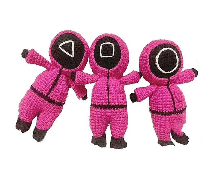 Handmade Knit Squid Game dolls