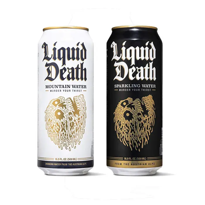 liquid death still and sparkling canned water IIHIH