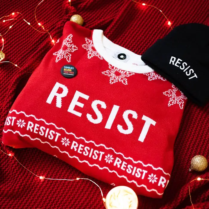 resist christmas sweater