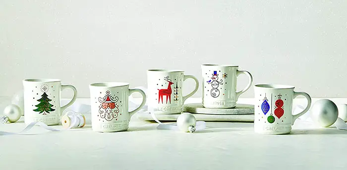 Stoneware christmas mugs le creuset