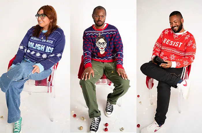 activist christmas sweaters