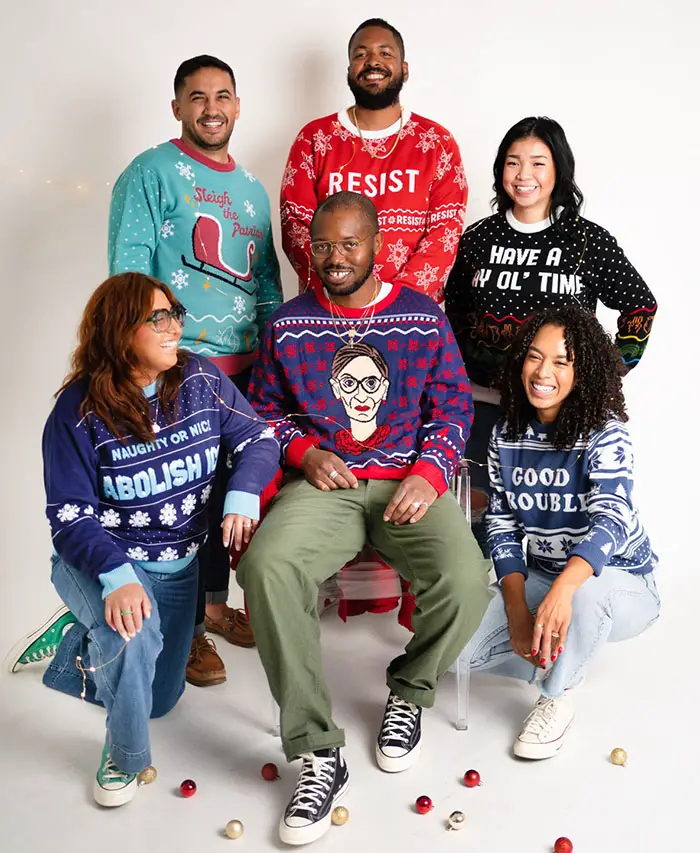 outrage holiday sweaters