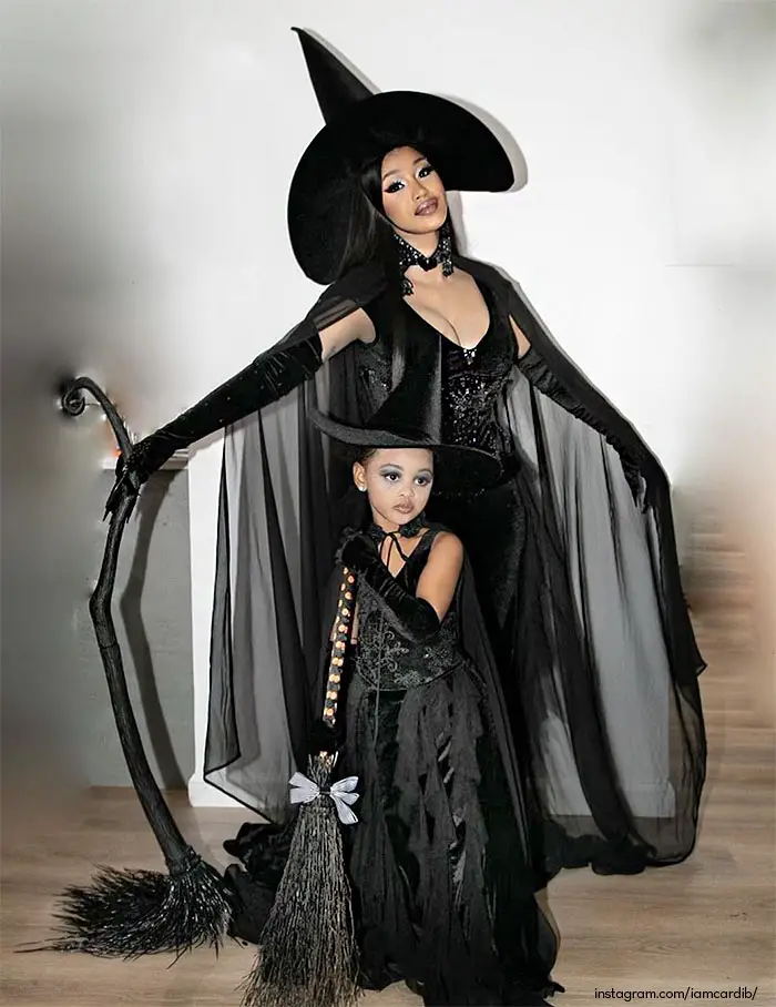 cardi b and daughter halloween 2021 garo sparo dresses