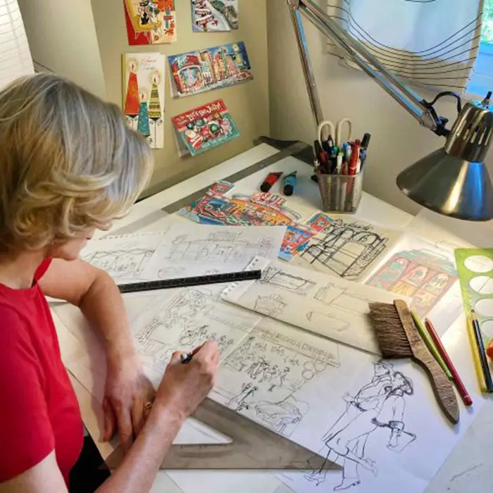 Diane Dempsey in her studio