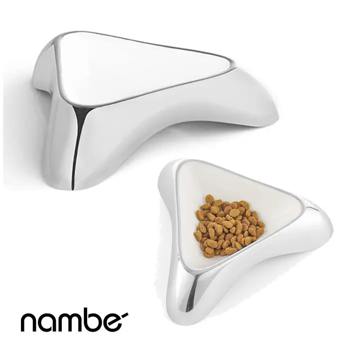 nambe cat bowl