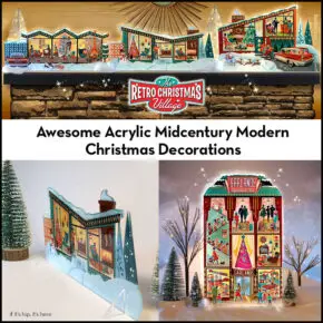 Retro Christmas Village for the Midcentury Modern Lover’s Mantel this Holiday Season.