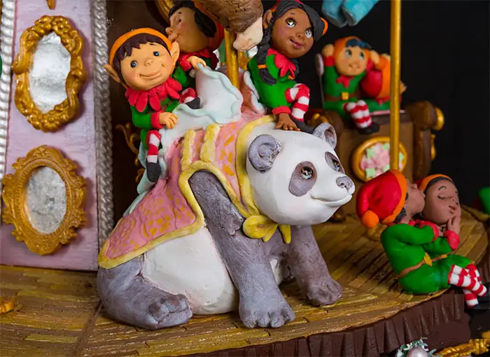 gingerbread carousel detail