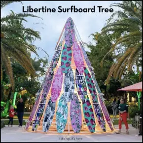 This Year’s Artist Surfboard Tree for The Royal Poinciana Plaza