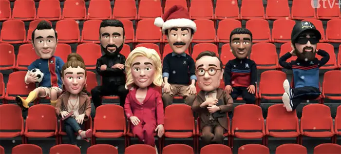 ted lasso cast in claymation for christmas short