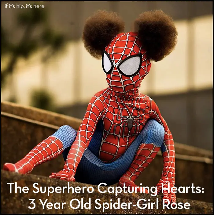 3 year old Spider-girl Rose hero