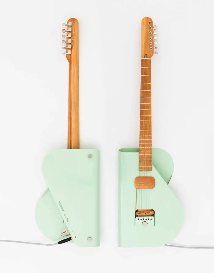 cosmo guitar front and back green