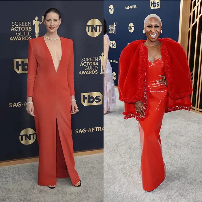 Caitriona Balfre and Cynthia Erivo SAG Awards Red Carpet