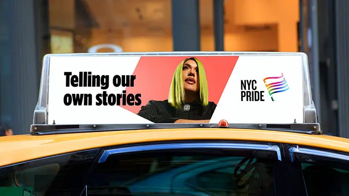 nyc pride logo taxi