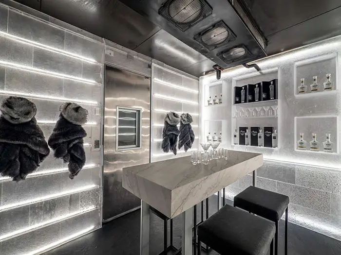 sub-zero vodka tasting room