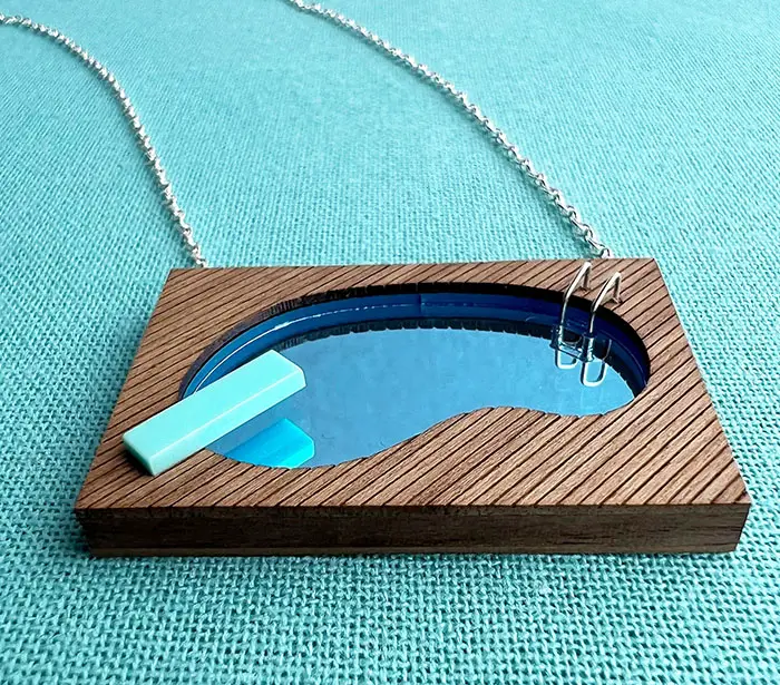 tiny scenic pool necklace