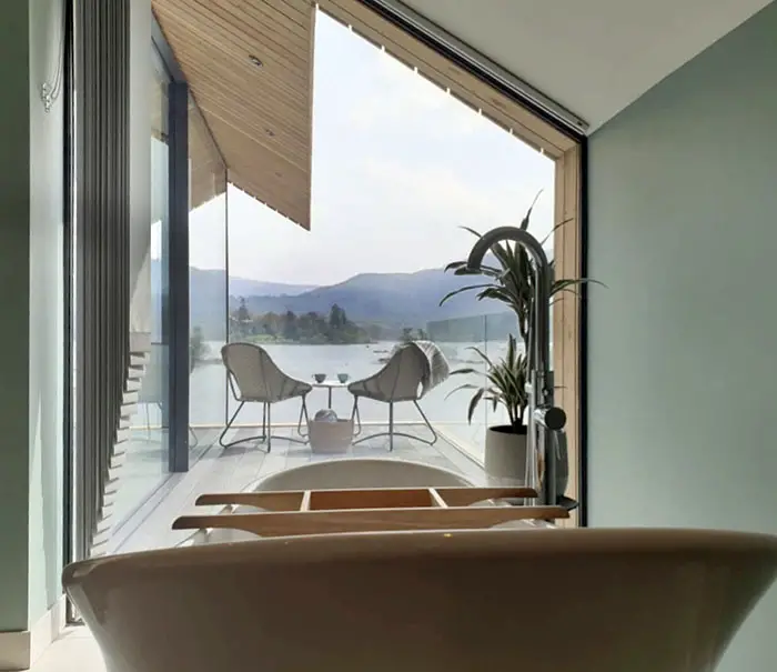 view from tub