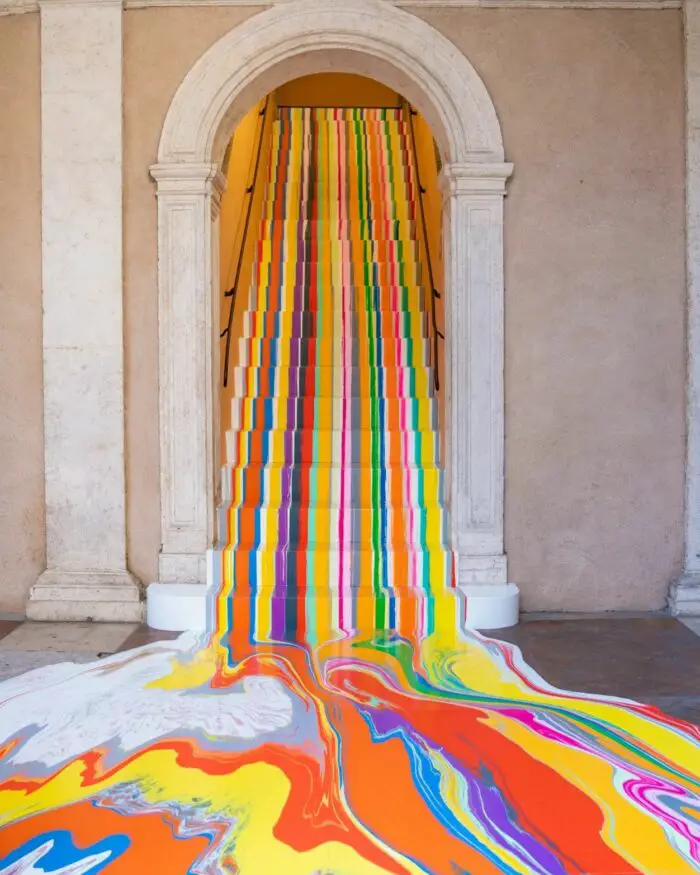 painted staircase ian davenport