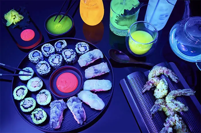 Bompass & Parr glow in the dark sushi bar 