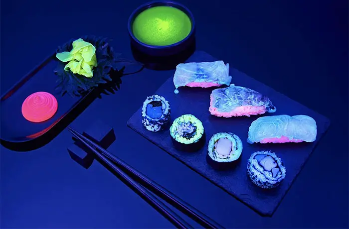 Bompass & Parr glow in the dark sushi bar