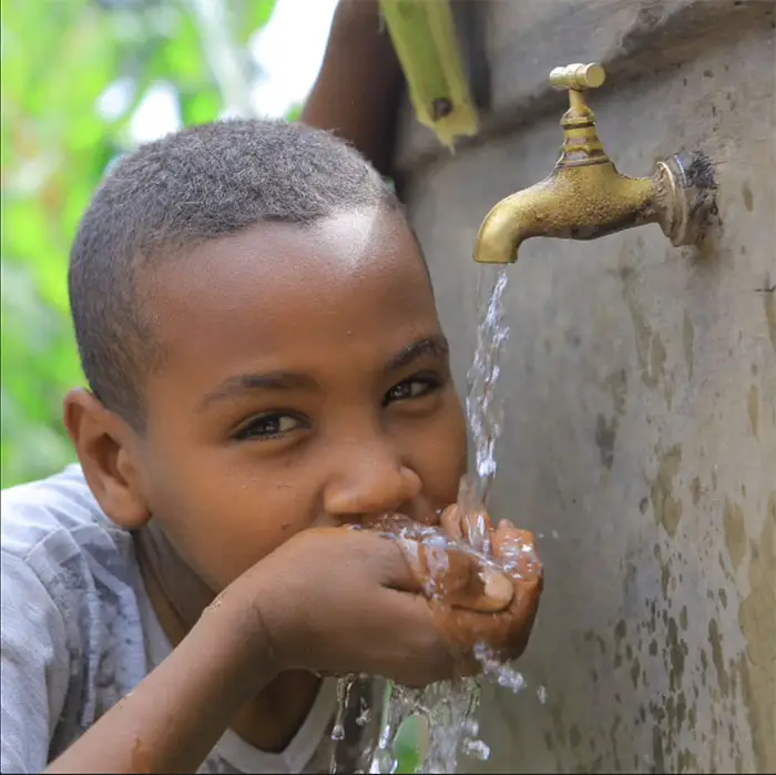 amref africa clean water little boy