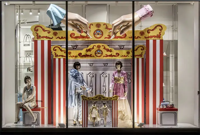 moschino milan marionette window display IIHIH