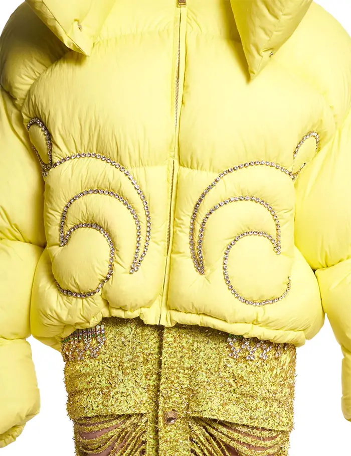 AREA X Dingyun Zhang Puffer detail yellow