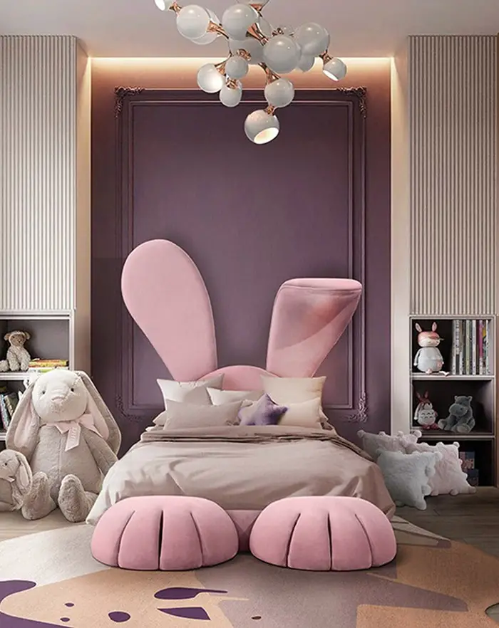 covet bunny bed pink