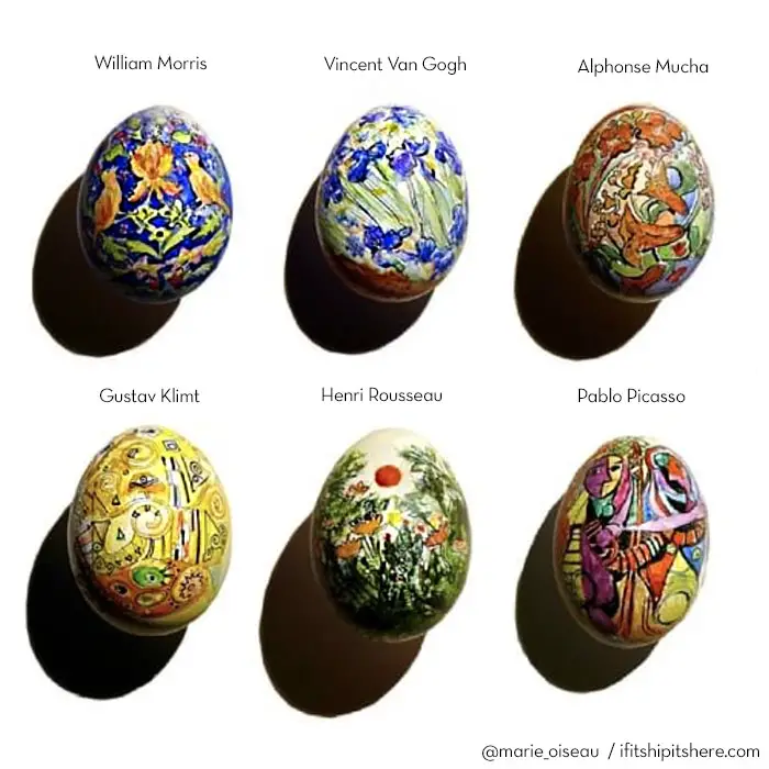 fine art paintings on easter eggs