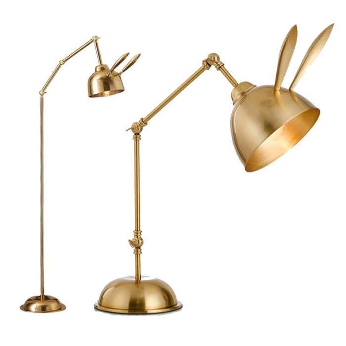 metal rabbit floor and desk lamp