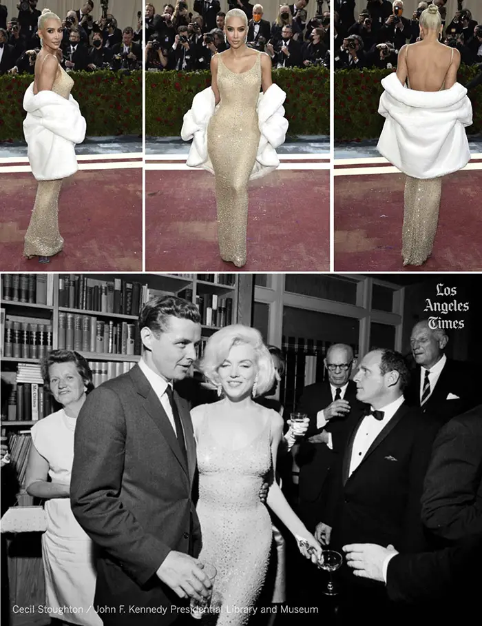 kim kardashian in marilyn monroe dress