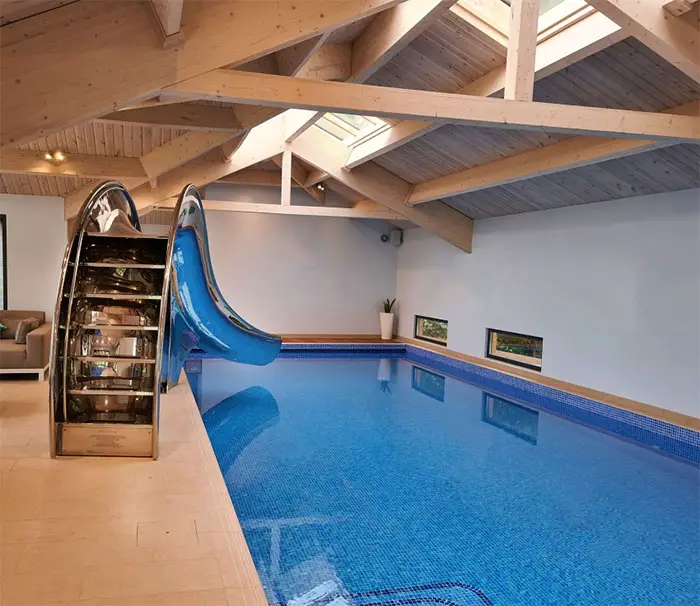 indoor pool slides