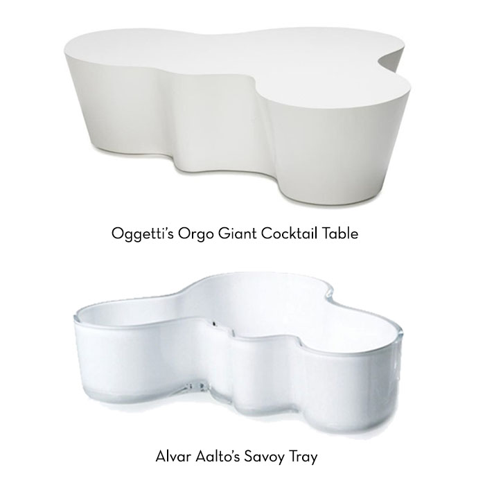 oggetti cocktail table and aalto savoy tray