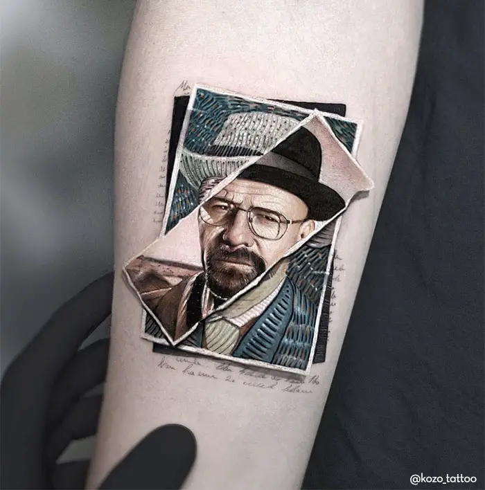 Van Gogh X Heisenberg tattoo