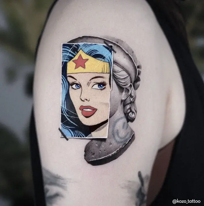 wonder woman athena tattoo