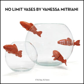 Blown Glass and Porcelain No Limit Vases By Vanessa Mitrani