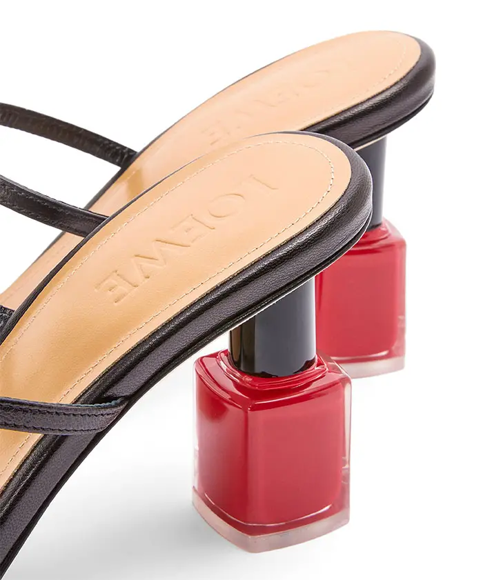 shoes with nail polish bottle heels