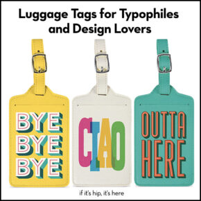 Luggage Tags for Typophiles and Design Lovers