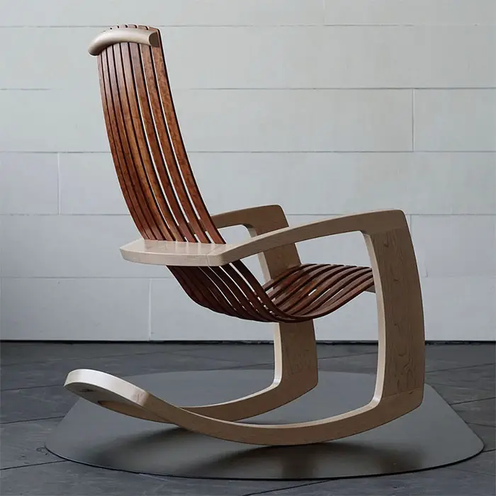 modern wood rocking chair