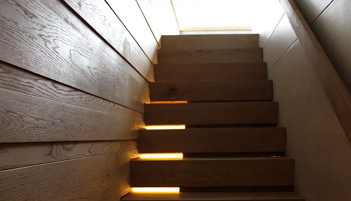 illuminated stairs